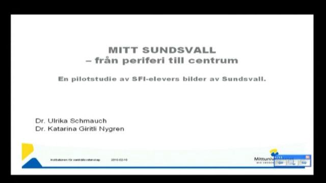 UR Samtiden - Genusmaraton : "Mitt Sundsvall"