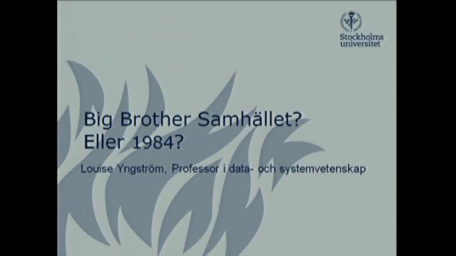 UR Samtiden - Storebror ser dig : Big brother-samhället? Eller 1984?