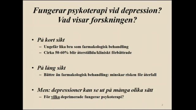 UR Samtiden - Depression och mani : Psykoterapi vid depression