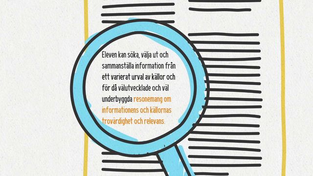 Förstå kunskapskraven : Att resonera om källans trovärdighet och relevans