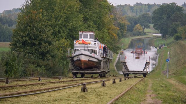 Bild ur Kanalen Elblag i Polen