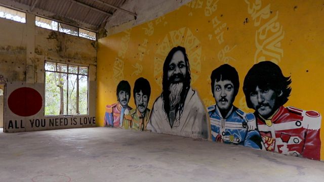 Bild ur Beatles ashram i Indien