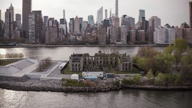 Bild ur Sjukhusruinen på Roosevelt Island